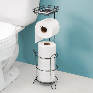 Toilet Paper Stand with Shelf