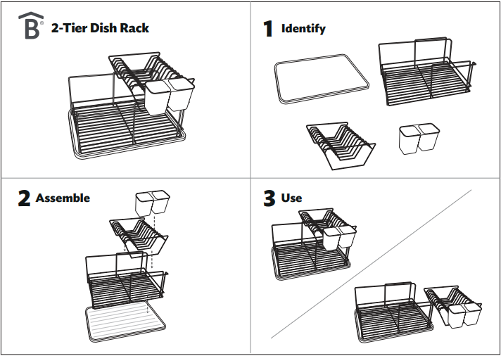 2-Tier Dish Rack