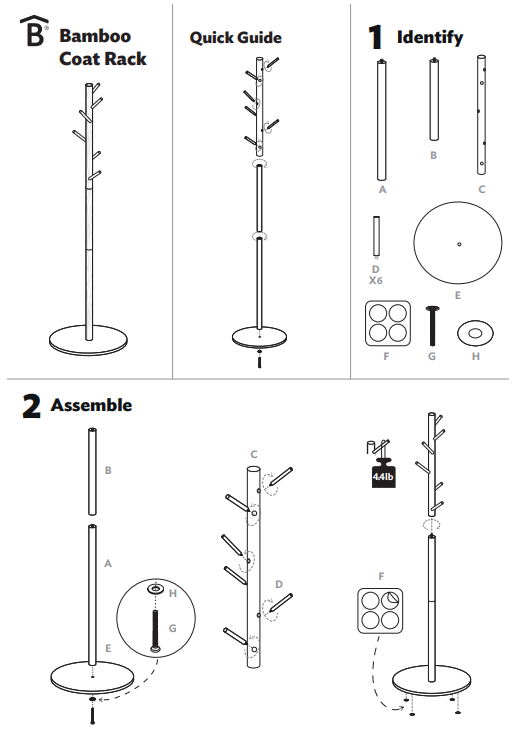 Bamboo Coat Rack