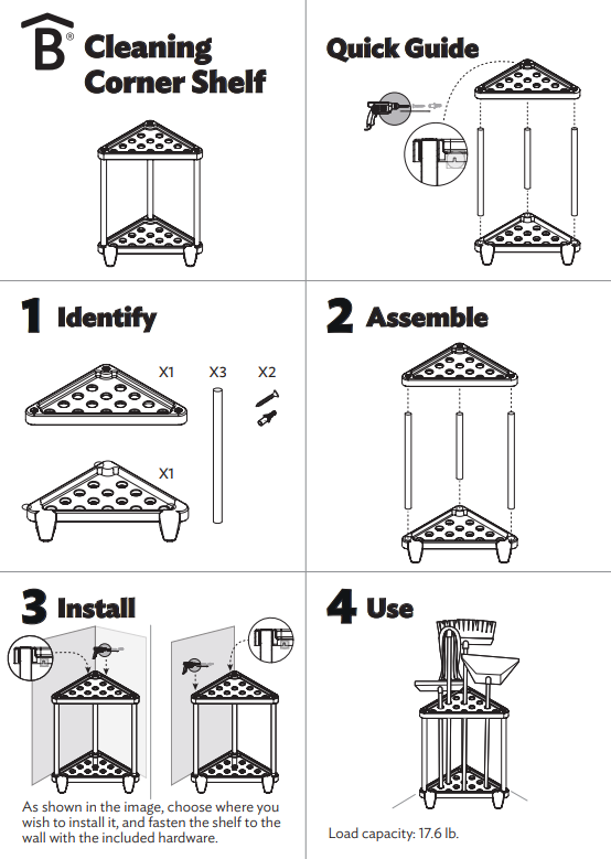 Cleaning Corner Shelf