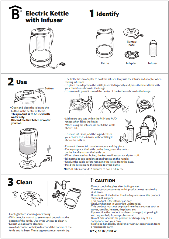 Electric Kettle with Infuser