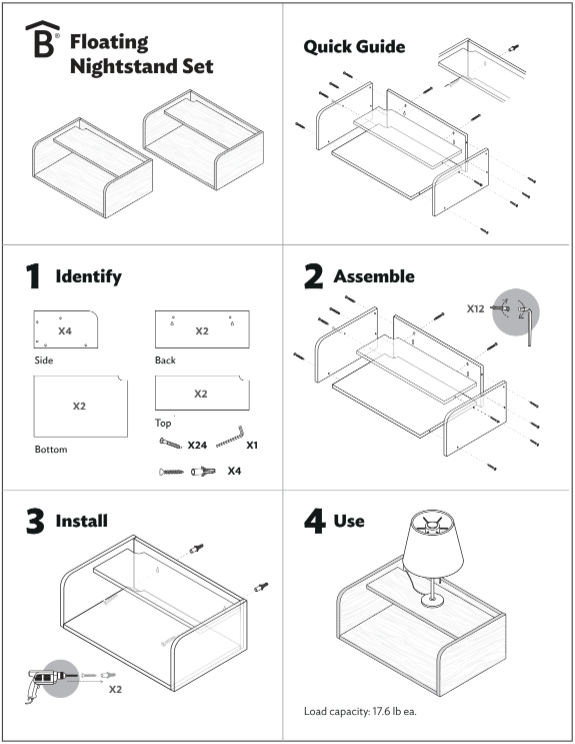 Floating Nightstand Set