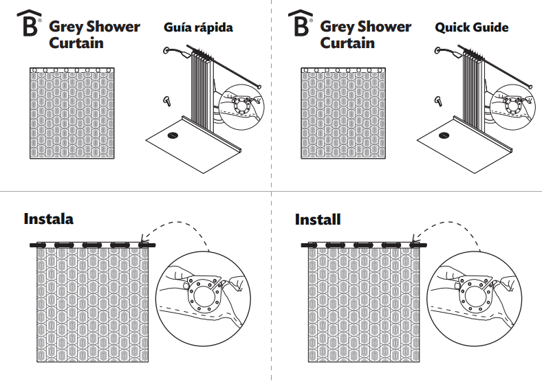 Grey Shower Curtain