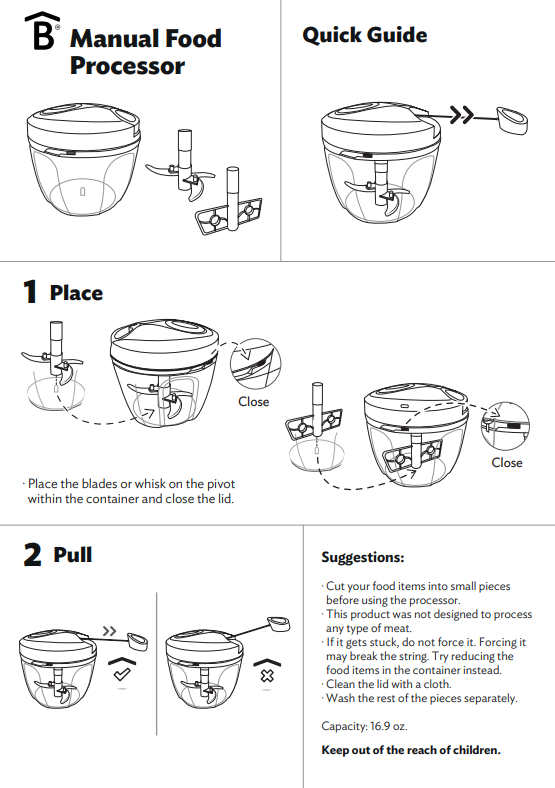 Manual Food Processor