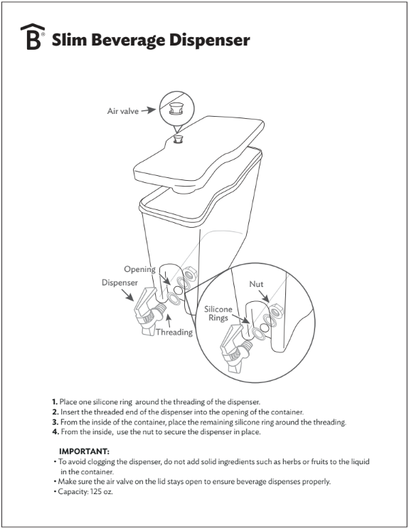 Slim Beverage Dispenser