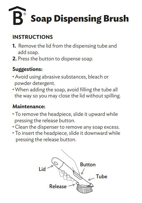 Soap Dispensing Brush