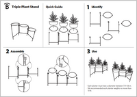 Triple Plant Stand