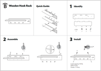 Wooden Hook Rack